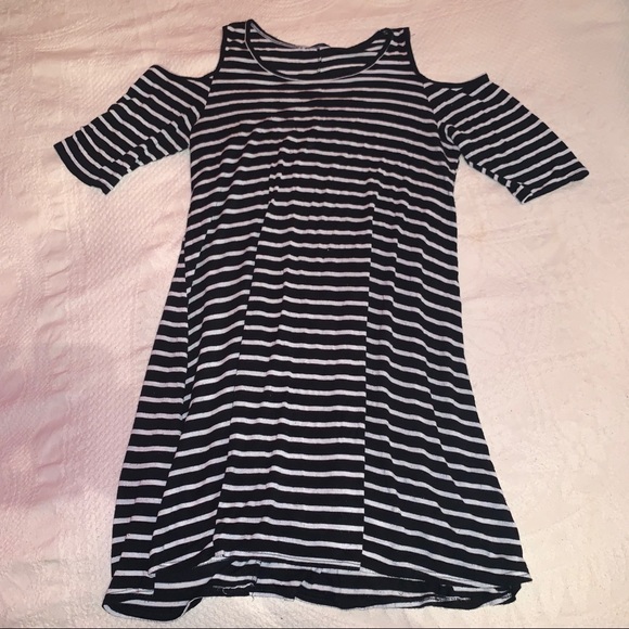 Acemi Dresses & Skirts - Cold Shoulder T-shirt Dress